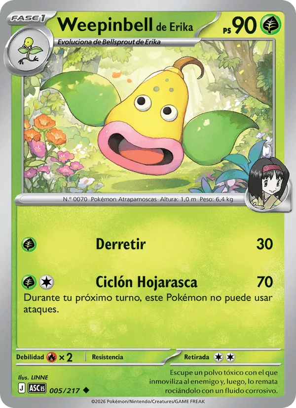 Weepinbell de Erika · Héroes Ascendentes 005/217