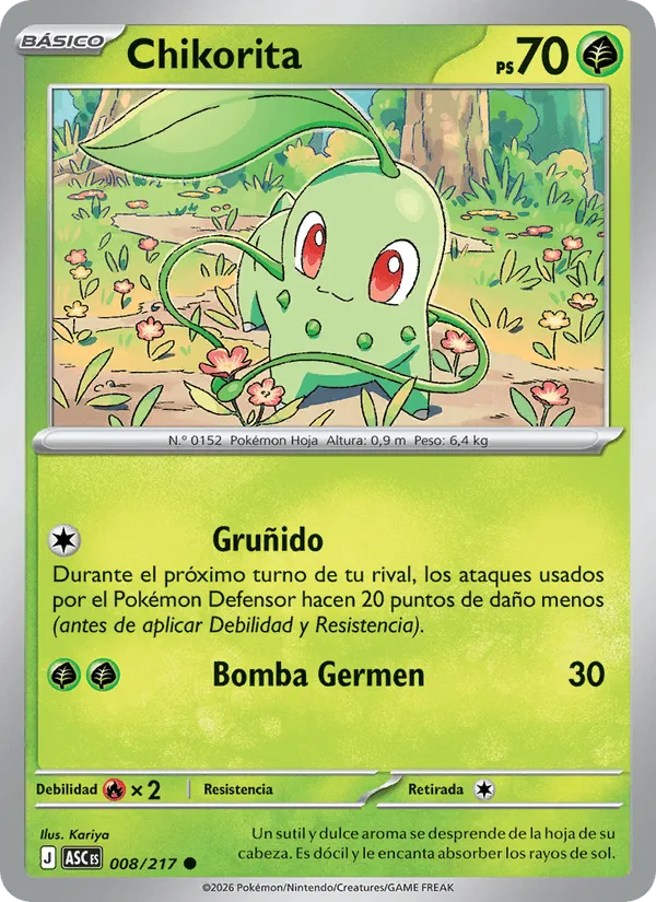 Chikorita · Héroes Ascendentes 008/217