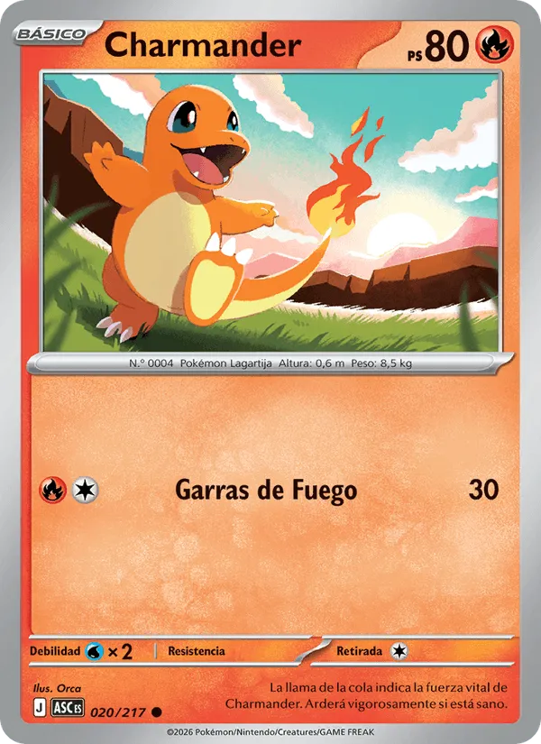 Charmander · Héroes Ascendentes 020/217