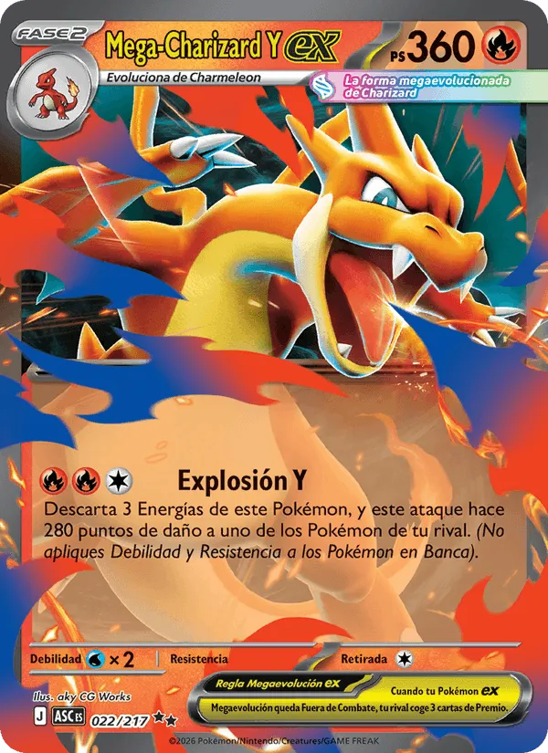 Mega-Charizard Y ex · Héroes Ascendentes 022/217