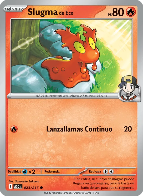 Slugma de Eco · Héroes Ascendentes 023/217