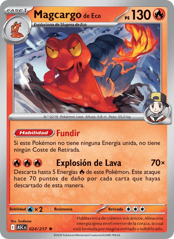 Magcargo de Eco · Héroes Ascendentes 024/217