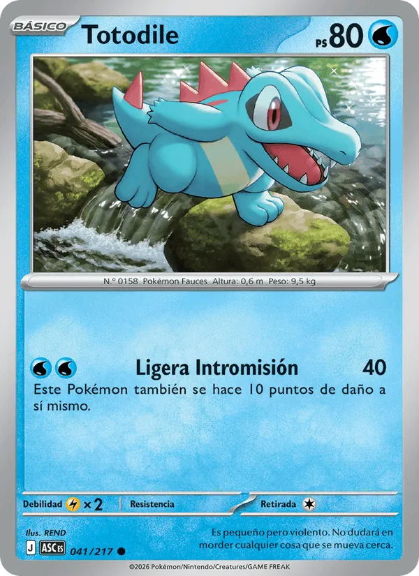 Totodile · Héroes Ascendentes 041/217