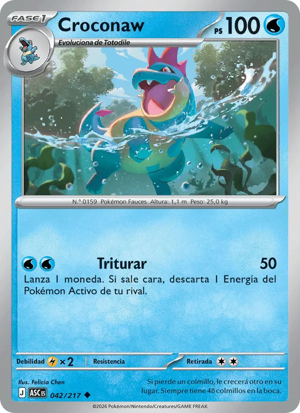 Croconaw · Héroes Ascendentes 042/217