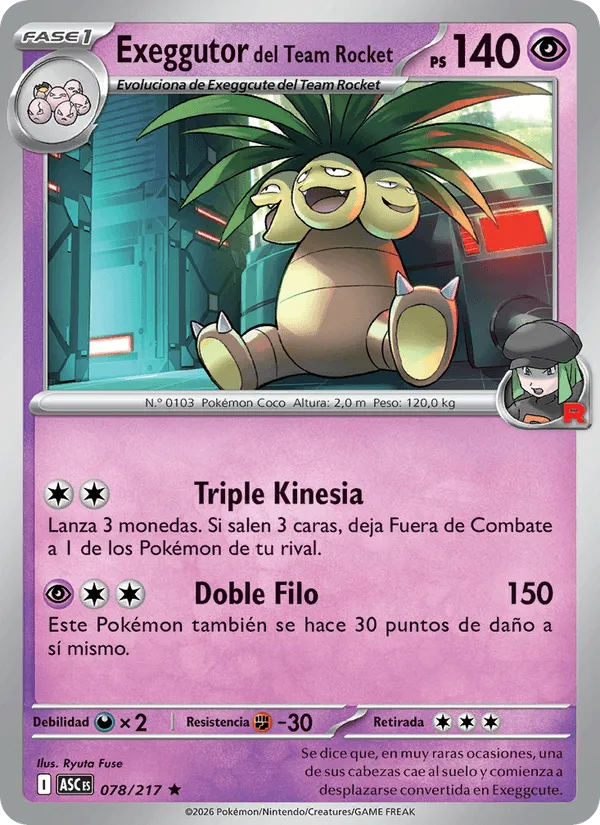Exeggutor del Team Rocket · Héroes Ascendentes 078/217