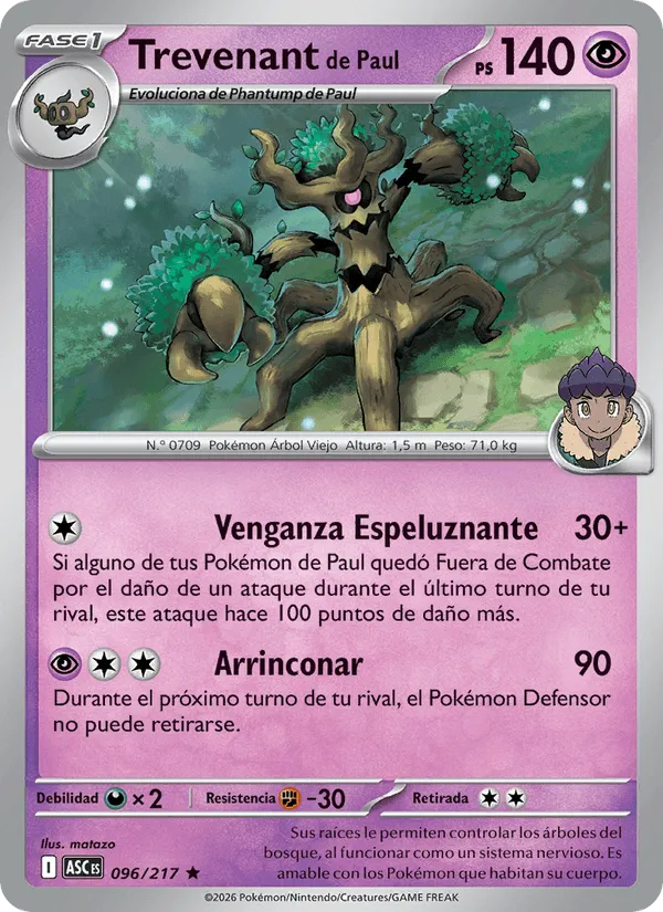 Trevenant de Paul · Héroes Ascendentes 096/217