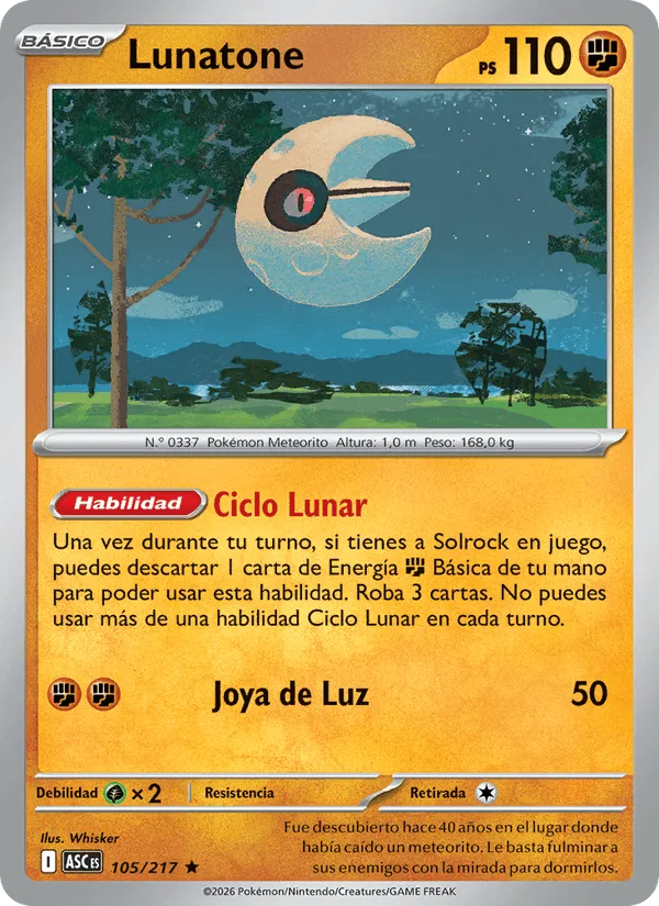 Lunatone · Héroes Ascendentes 105/217