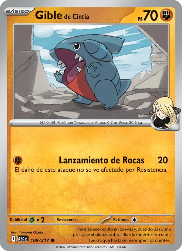 Gible de Cintia · Héroes Ascendentes 109/217
