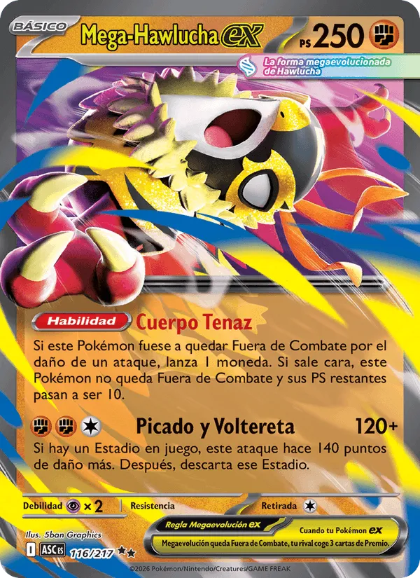 Mega-Hawlucha ex · Héroes Ascendentes 116/217