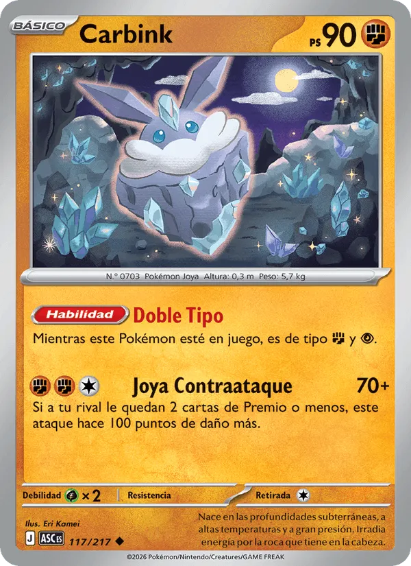 Carbink · Héroes Ascendentes 117/217