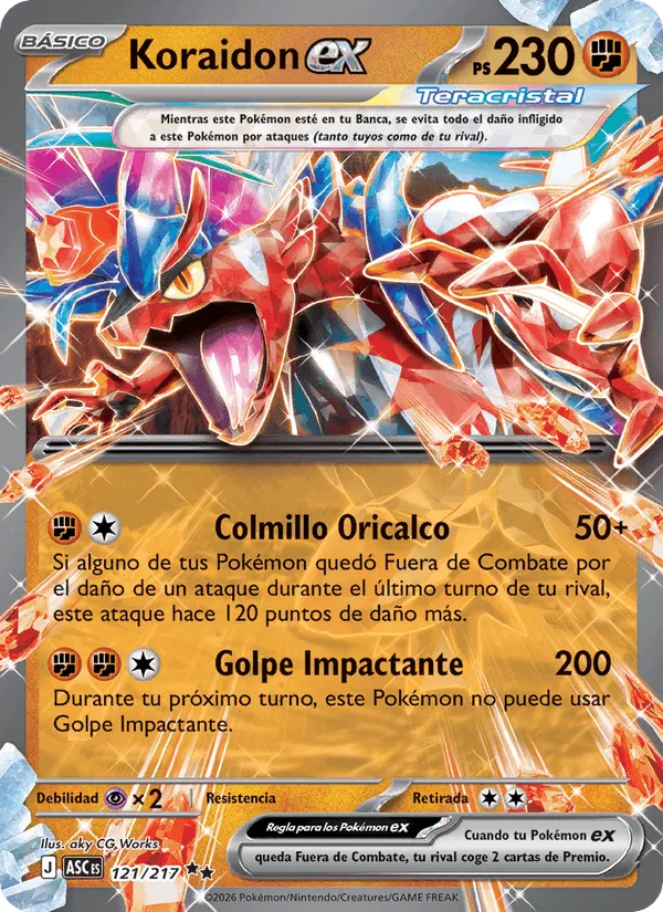 Koraidon ex · Héroes Ascendentes 121/217
