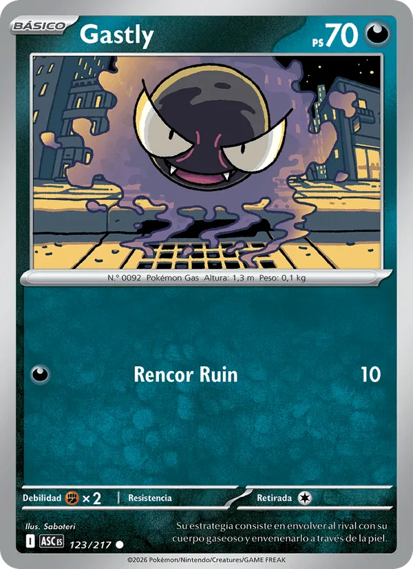 Gastly · Héroes Ascendentes 123/217