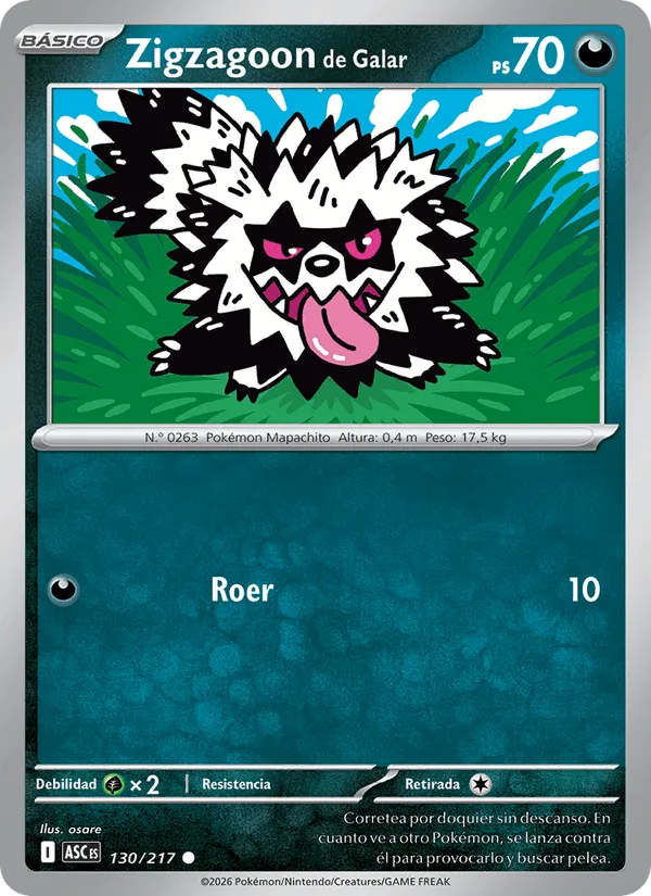 Zigzagoon de Galar · Héroes Ascendentes 130/217