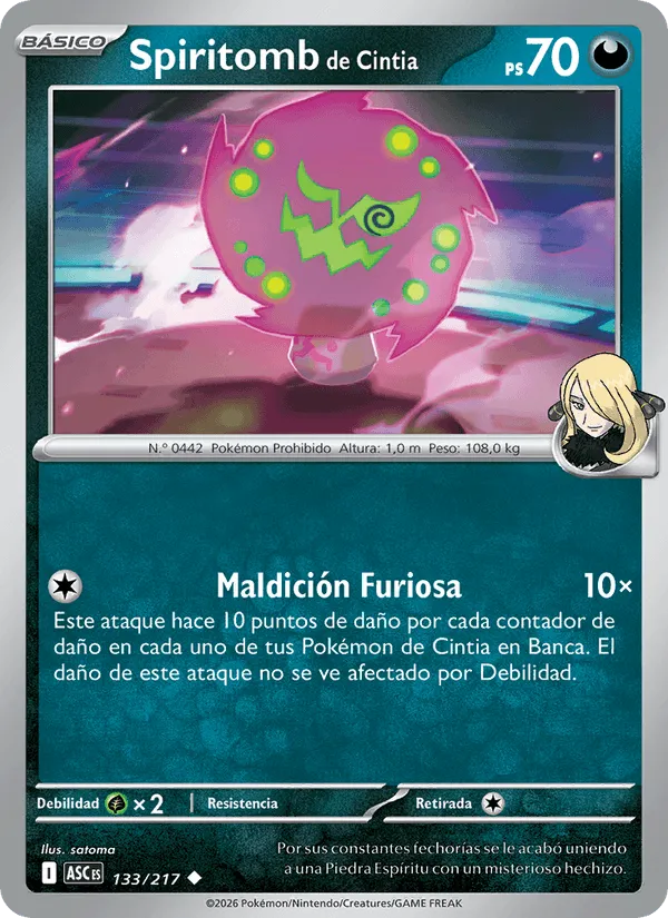 Spiritomb de Cintia · Héroes Ascendentes 133/217