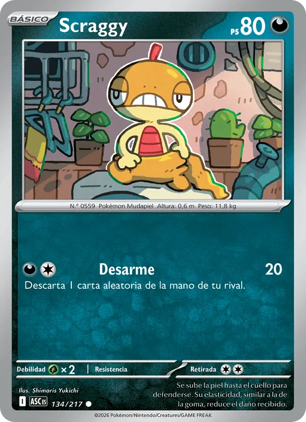 Scraggy · Héroes Ascendentes 134/217