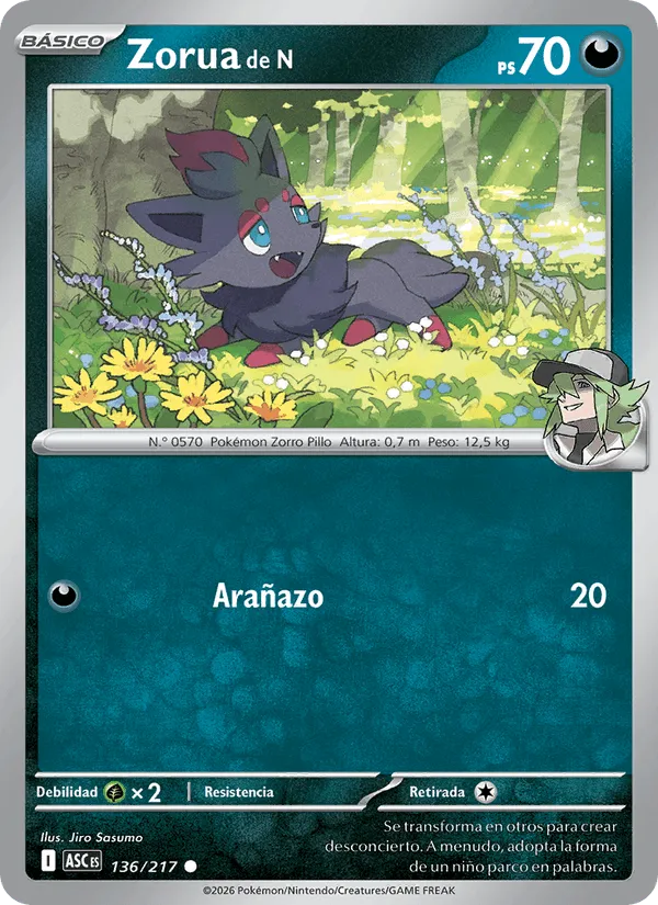 Zorua de N · Héroes Ascendentes 136/217