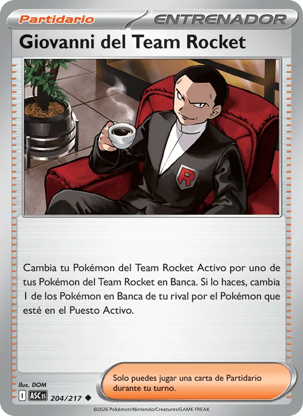 Giovanni del Team Rocket · Héroes Ascendentes 204/217