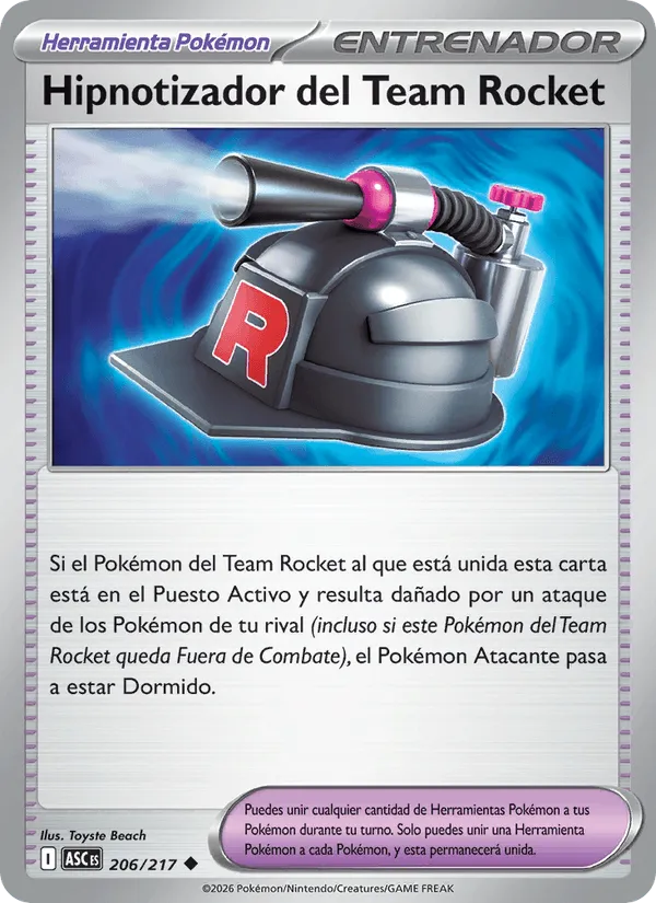Hipnotizador del Team Rocket · Héroes Ascendentes 206/217