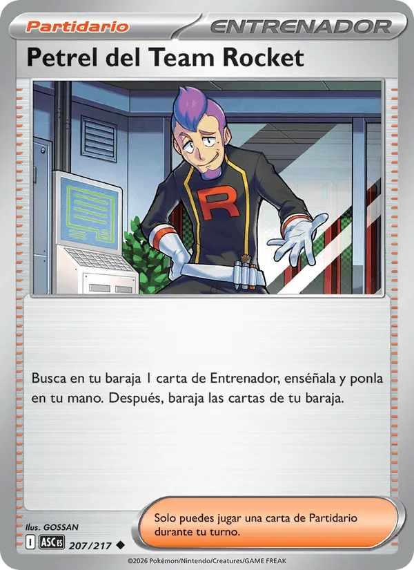 Petrel del Team Rocket · Héroes Ascendentes 207/217