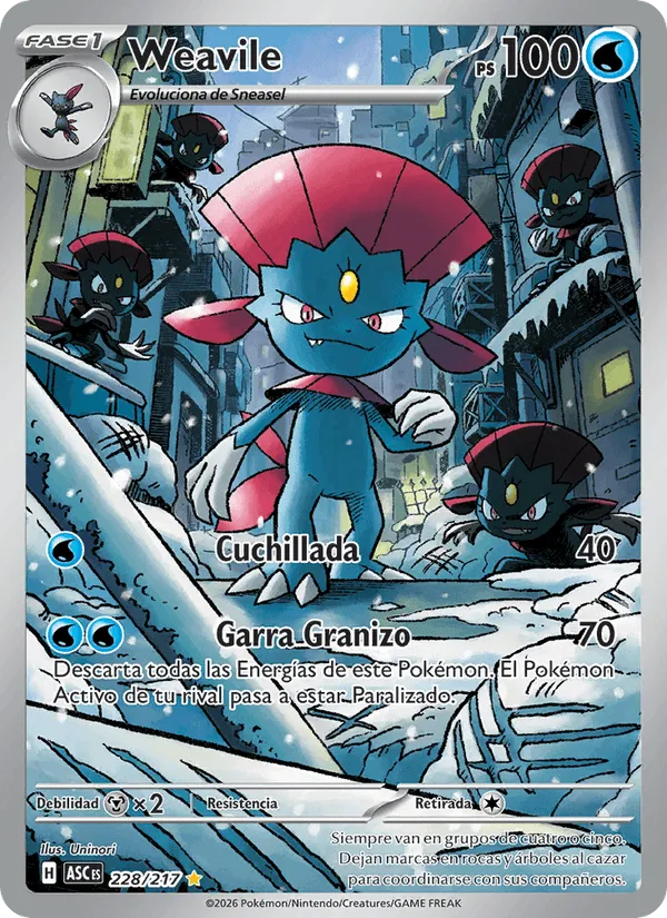 Weavile · Héroes Ascendentes 228/217