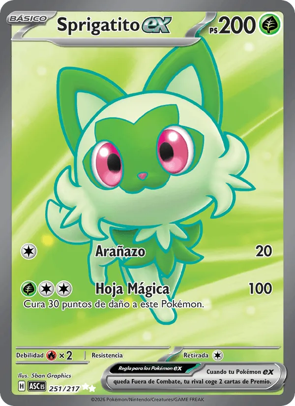 Sprigatito ex · Héroes Ascendentes 251/217