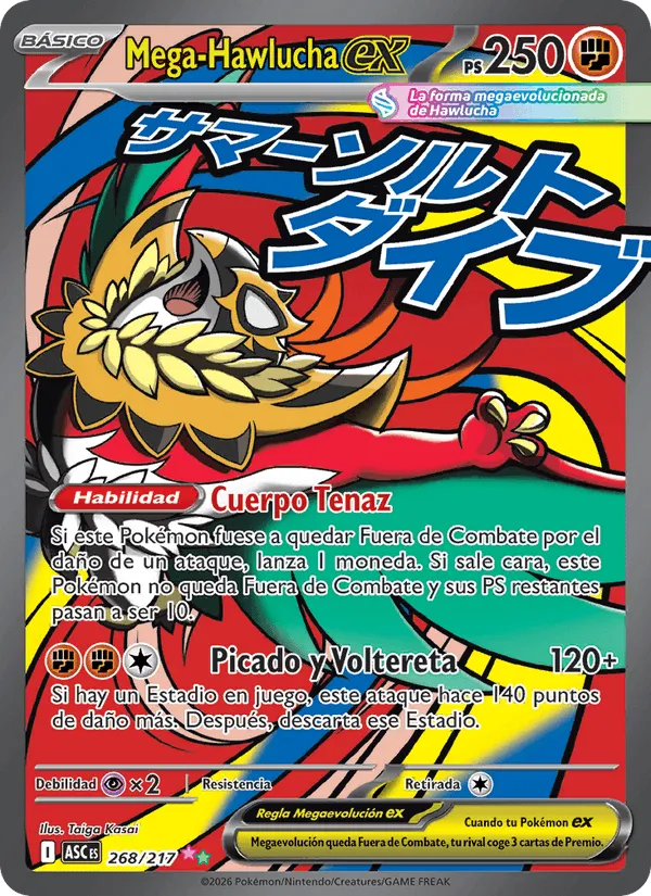 Mega-Hawlucha ex · Héroes Ascendentes 268/217