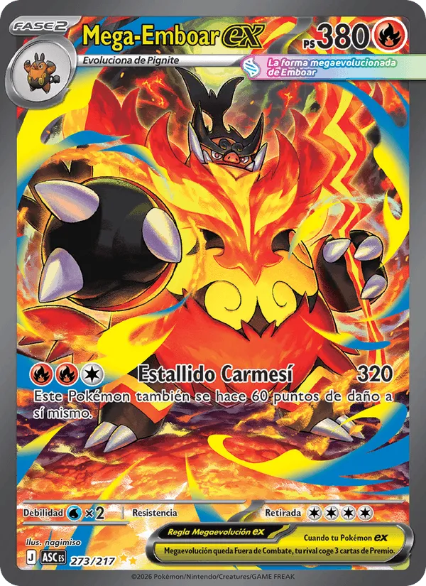 Mega-Emboar ex · Héroes Ascendentes 273/217