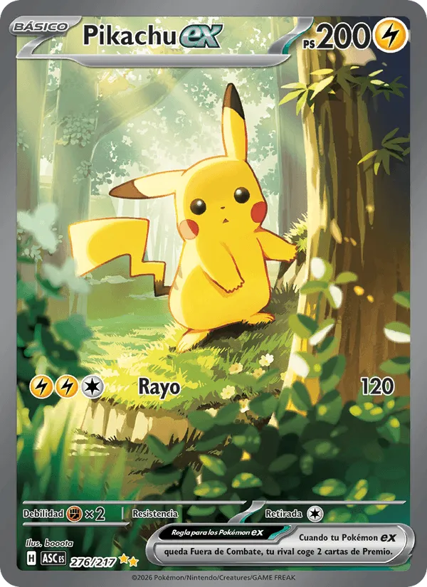 Pikachu ex · Héroes Ascendentes 276/217