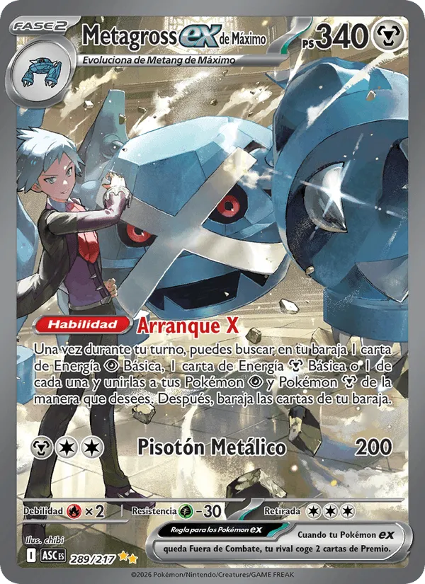 Metagross ex de Máximo · Héroes Ascendentes 289/217