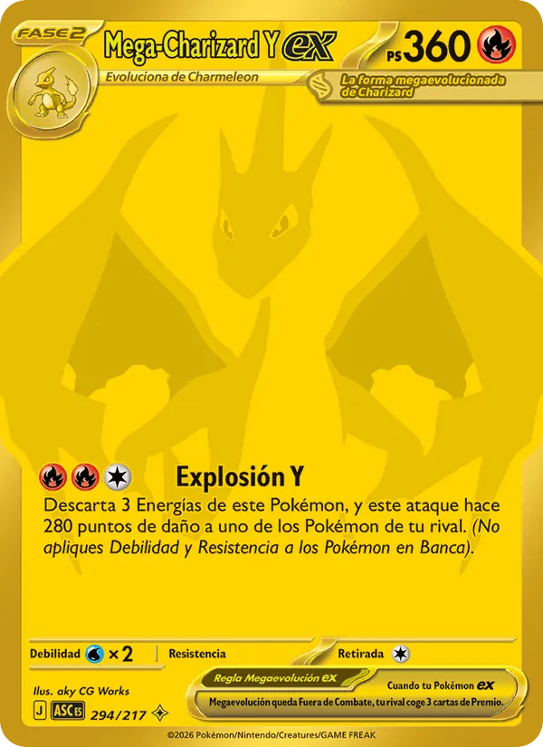 Mega-Charizard Y ex · Héroes Ascendentes 294/217