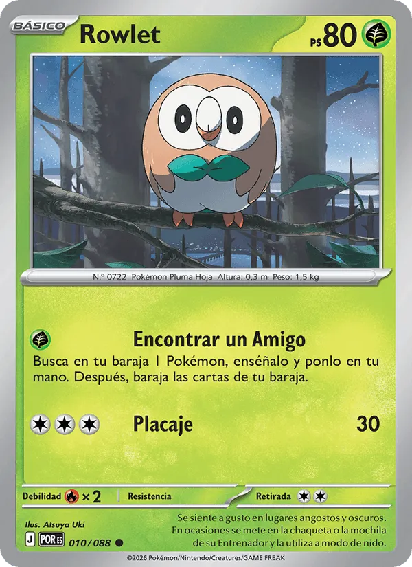 Rowlet · Equilibrio Perfecto 010/88