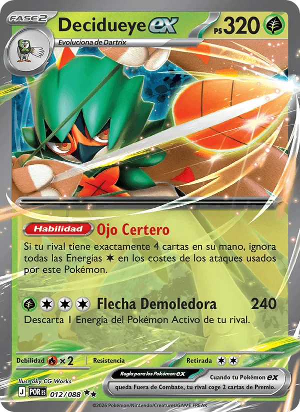 Decidueye ex · Equilibrio Perfecto 012/88
