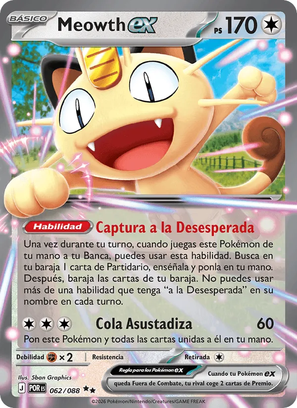 Meowth ex · Equilibrio Perfecto 062/88