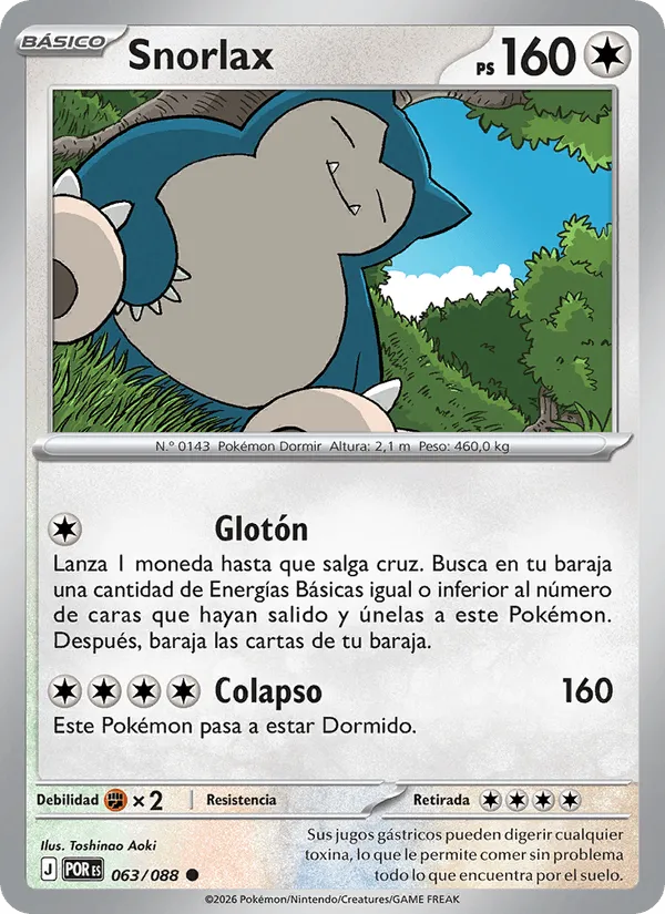 Snorlax · Equilibrio Perfecto 063/88