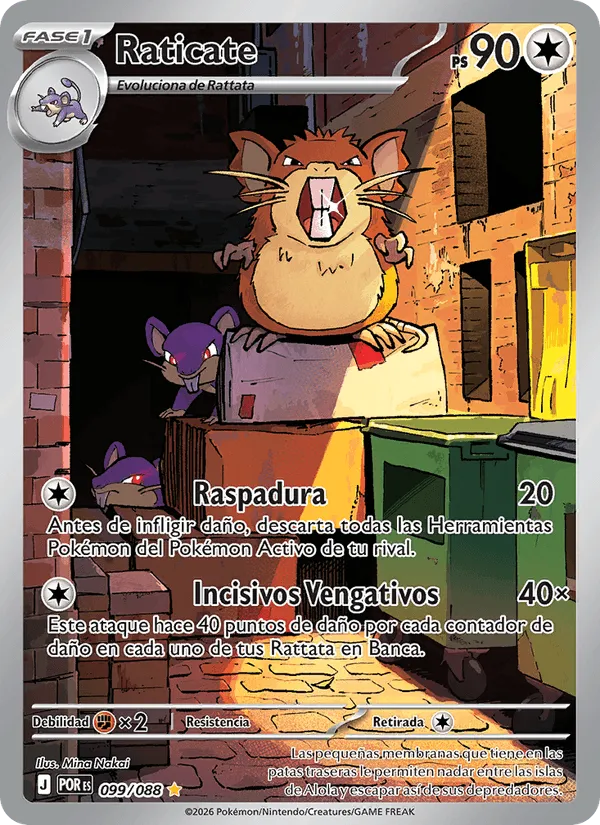 Raticate · Equilibrio Perfecto 099/88