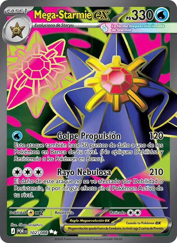 Mega-Starmie ex · Equilibrio Perfecto 102/88