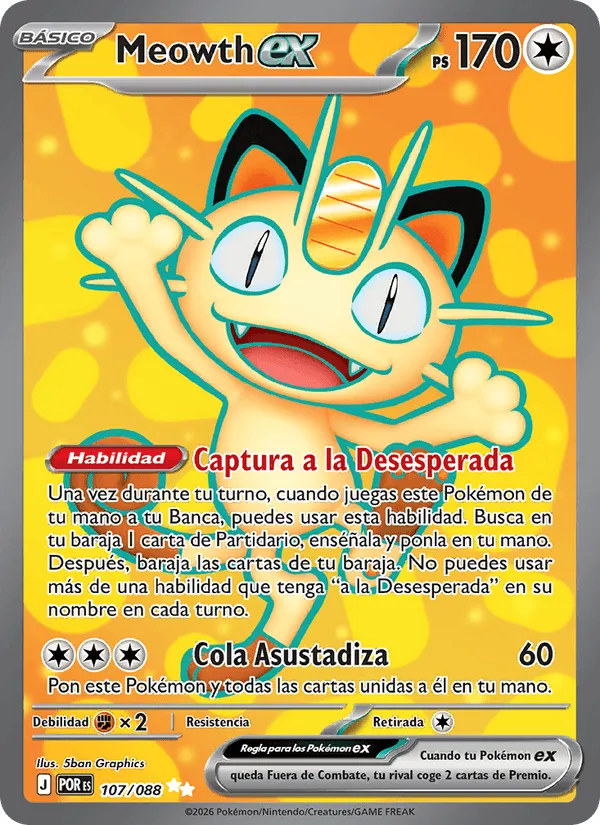 Meowth ex · Equilibrio Perfecto 107/88