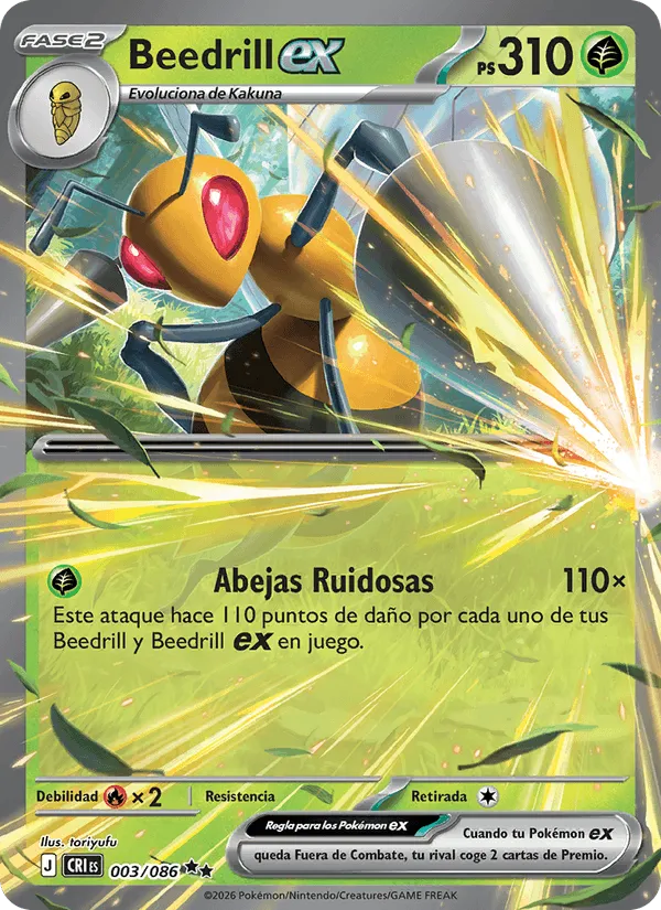 Beedrill ex · Caos Creciente 003/86