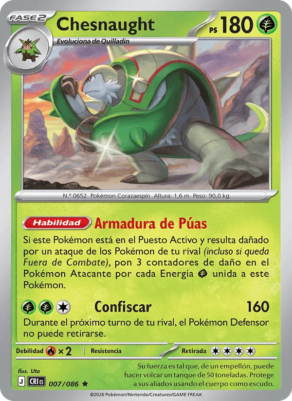 Chesnaught · Caos Creciente 007/86