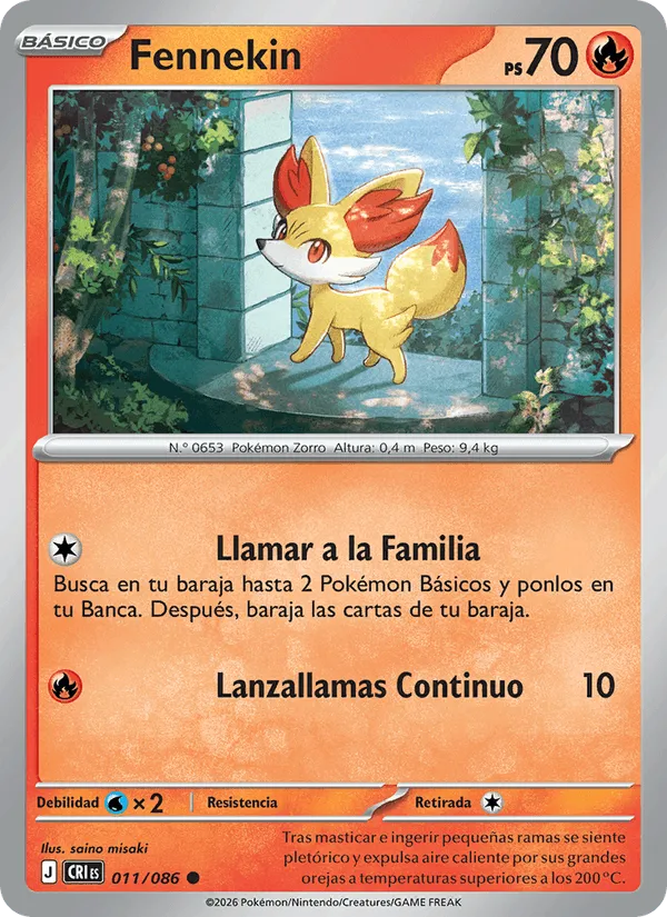 Fennekin · Caos Creciente 011/86