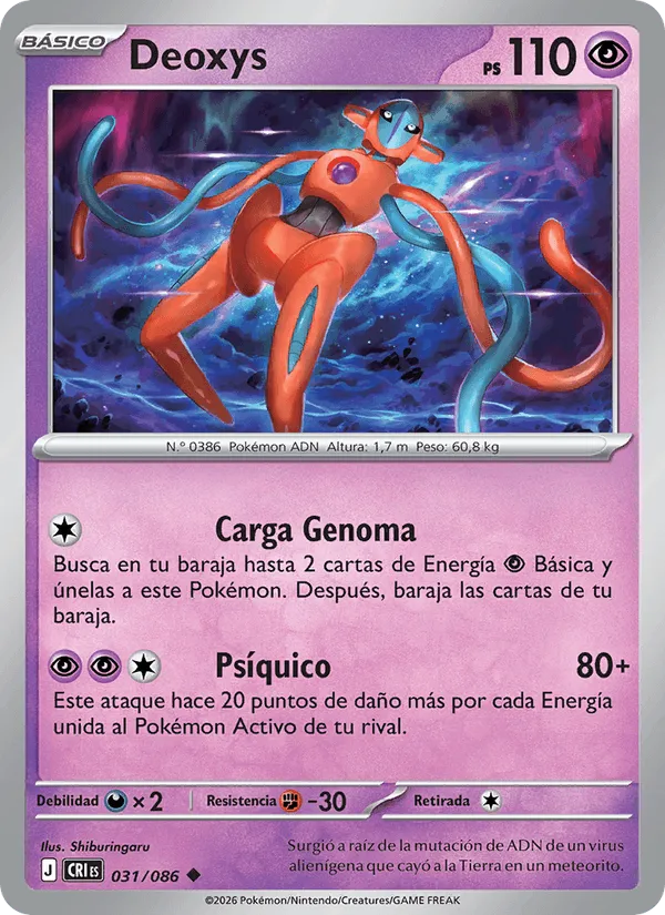 Deoxys · Caos Creciente 031/86