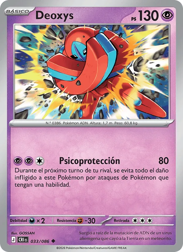 Deoxys · Caos Creciente 033/86