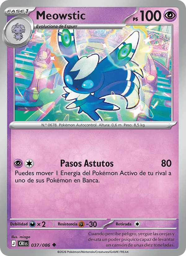 Meowstic · Caos Creciente 037/86