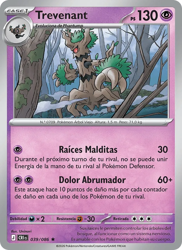 Trevenant · Caos Creciente 039/86