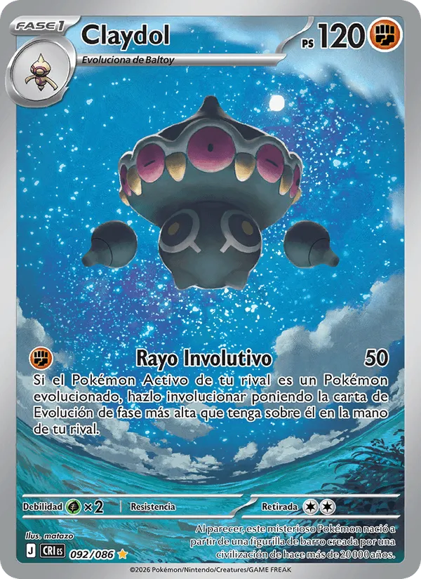 Claydol · Caos Creciente 092/86