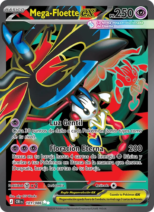Mega-Floette ex · Caos Creciente 101/86
