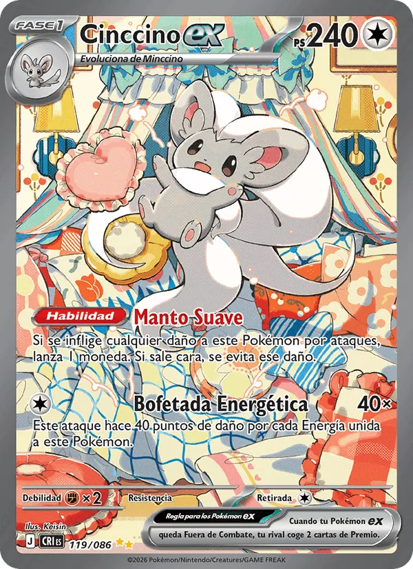 Cinccino ex · Caos Creciente 119/86