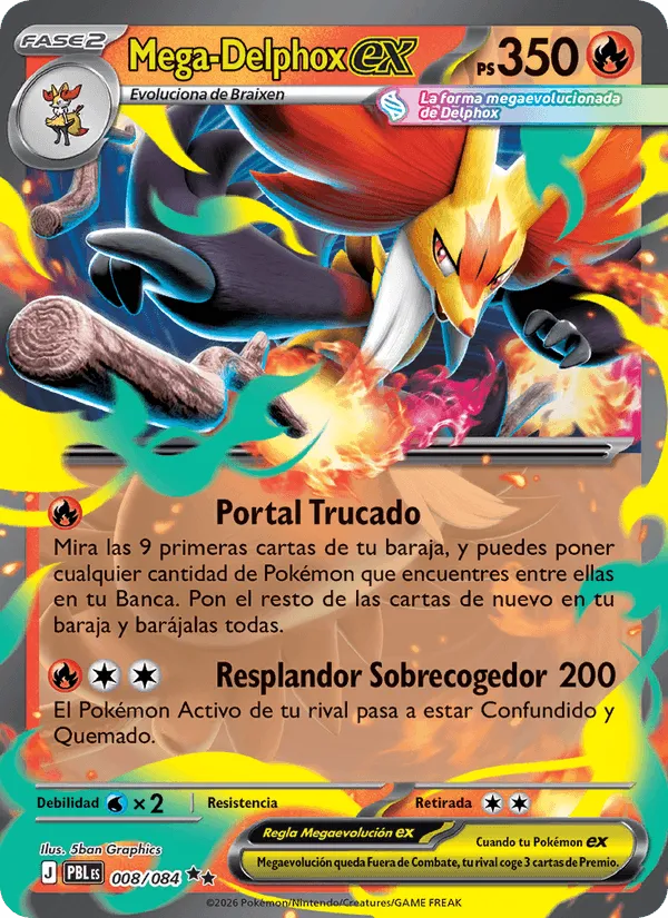 Mega-Delphox ex · Oscuridad Absoluta 008/84