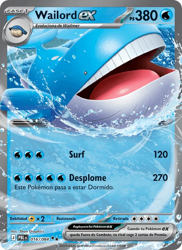 Wailord ex · Oscuridad Absoluta 016/84