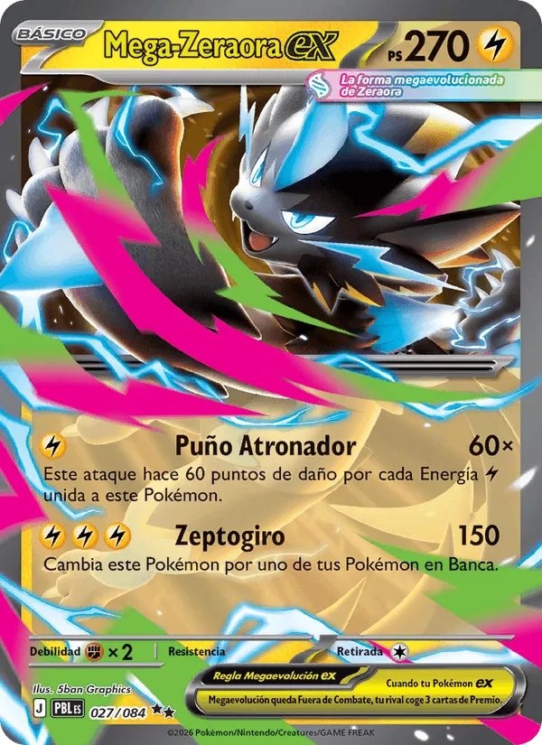 Mega-Zeraora ex · Oscuridad Absoluta 027/84
